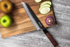 Couteau kiritsuke Sayuto Séquoia San Mai martelé 21cm