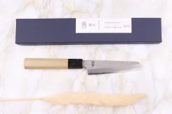 Couteau kiritsuke universel 13,5cm japonais artisanal Sakai Kikumori Kikuzuki Rin