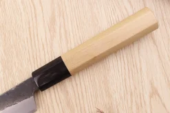 Couteau kiritsuke universel 13,5cm japonais artisanal Sakai Kikumori Kikuzuki Kuro