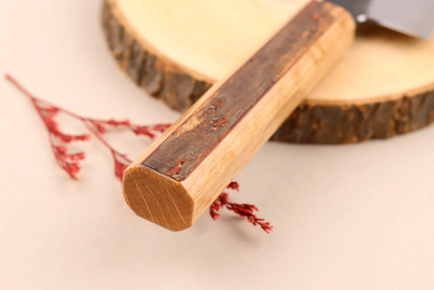 Couteau ko bunka 13,5cm japonais artisanal Hado Sumi B1D manche en cerisier