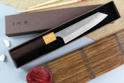 Couteau ko-bunka japonais artisanal Yoshimi Kato AS Nashiji 13,5cm