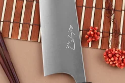 Couteau ko-bunka japonais artisanal Shibata Koutetsu R2 14cm