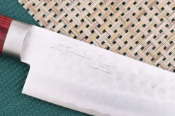 Couteau ko santoku japonais artisanal Masutani 13cm martelé