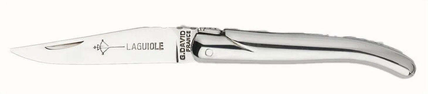 Couteau Laguiole Arbalète G.DAVID manche 8cm tout inox
