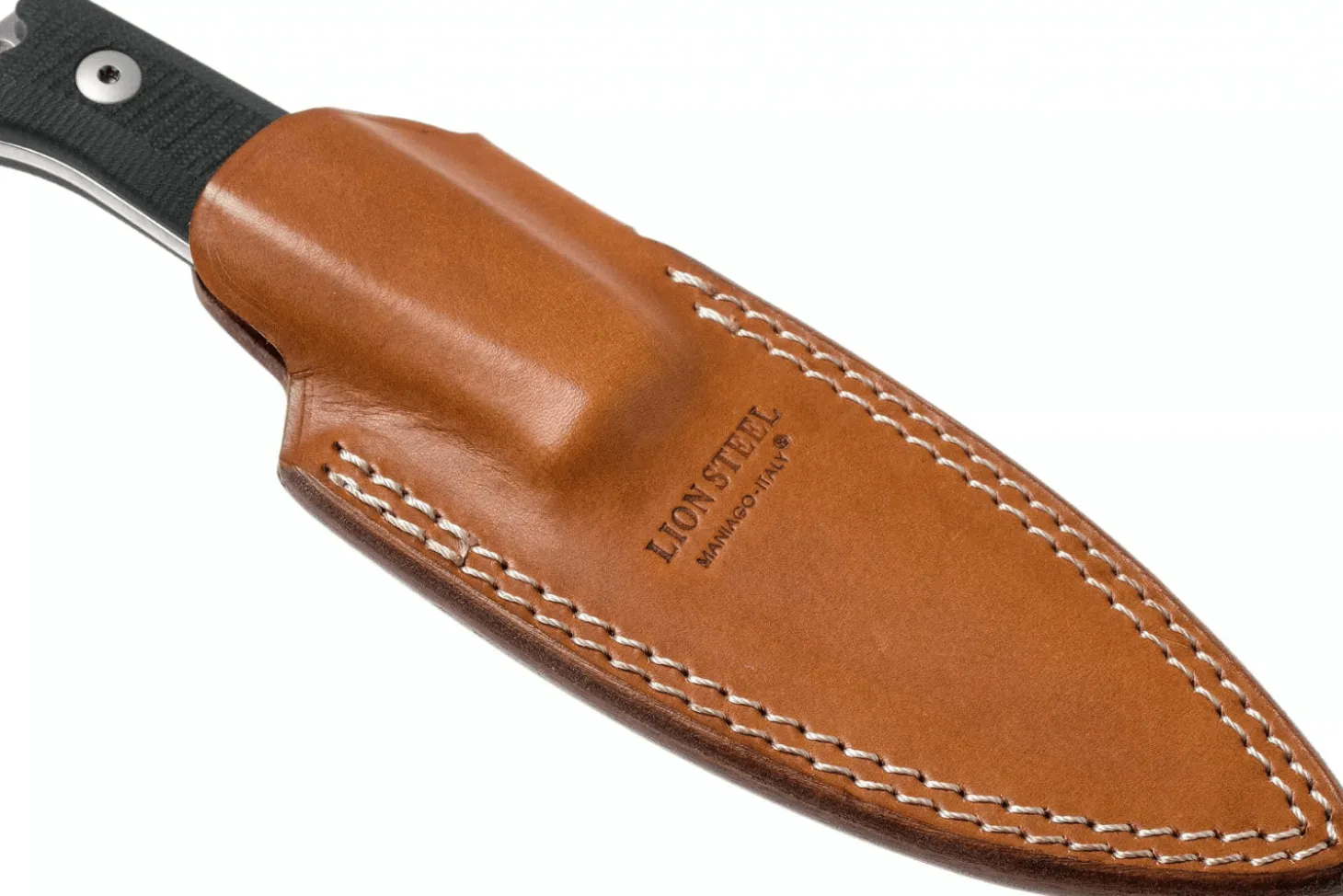 Couteau LionSteel B40.GBK lame 10,3cm manche en G10 noir + étui en cuir