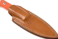 Couteau LionSteel B40.GOR lame 10,3cm manche en G10 orange + étui en cuir