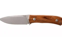 Couteau LionSteel M4.ST lame 9,5cm manche en bois de santal + étui en cuir