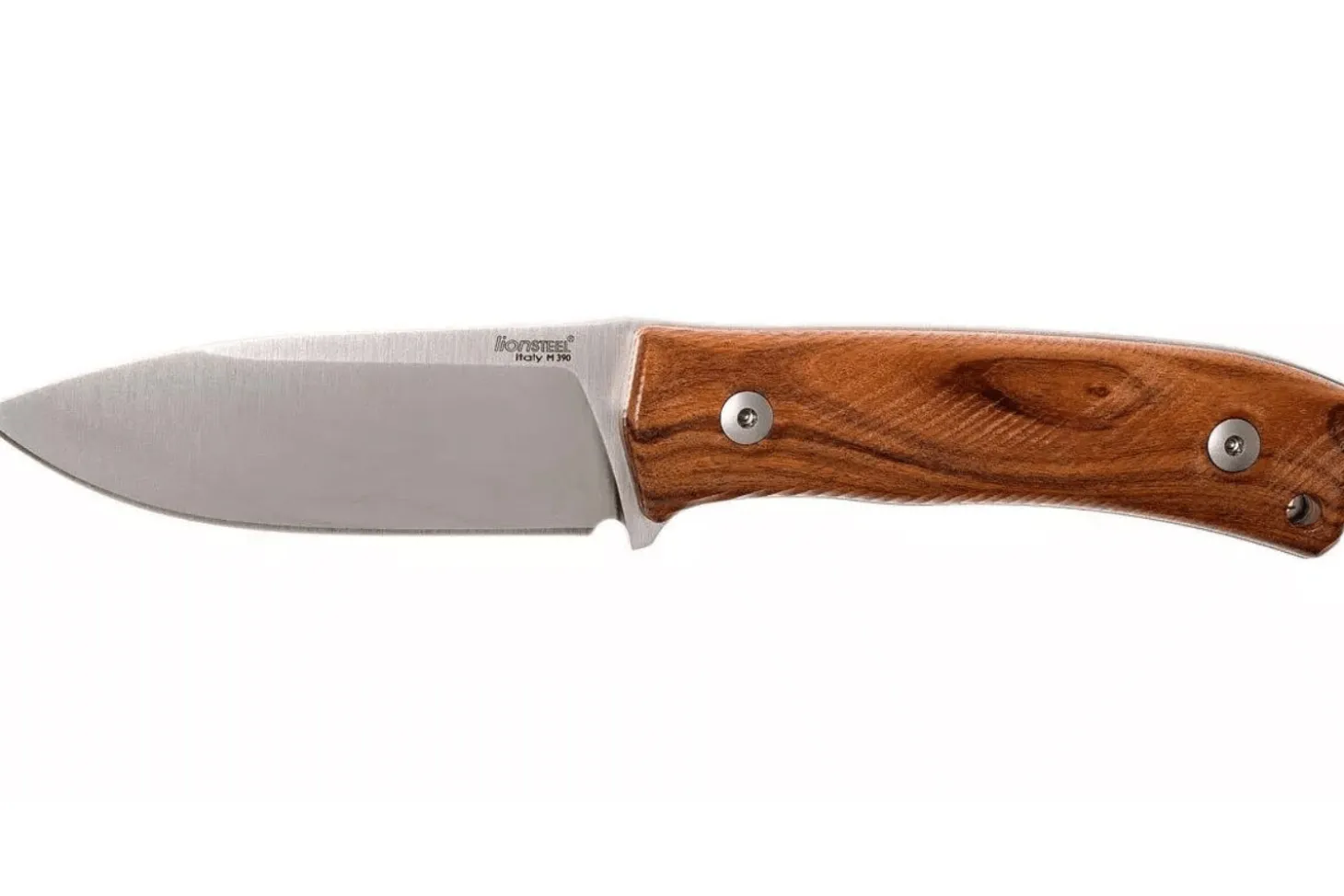 Couteau LionSteel M4.ST lame 9,5cm manche en bois de santal + étui en cuir