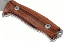 Couteau LionSteel M5.ST lame 11,5cm manche en bois de santal + étui en cuir