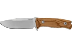 Couteau LionSteel M5.UL lame 11,5cm manche en bois d'olivier + étui en cuir