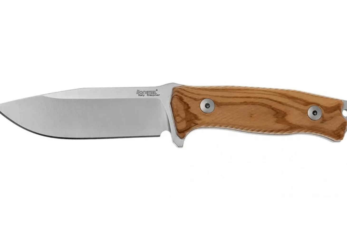 Couteau LionSteel M5.UL lame 11,5cm manche en bois d'olivier + étui en cuir