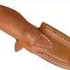 Couteau LionSteel M4.WN lame 9,5cm manche en bois de noyer + étui en cuir