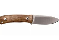 Couteau LionSteel M4.WN lame 9,5cm manche en bois de noyer + étui en cuir
