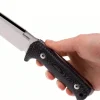 Couteau LionSteel T5.MI lame 12,8cm manche en micarta noir + étui en cuir