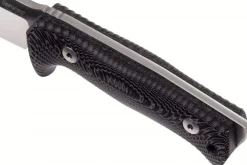 Couteau LionSteel T5.MI lame 12,8cm manche en micarta noir + étui en cuir