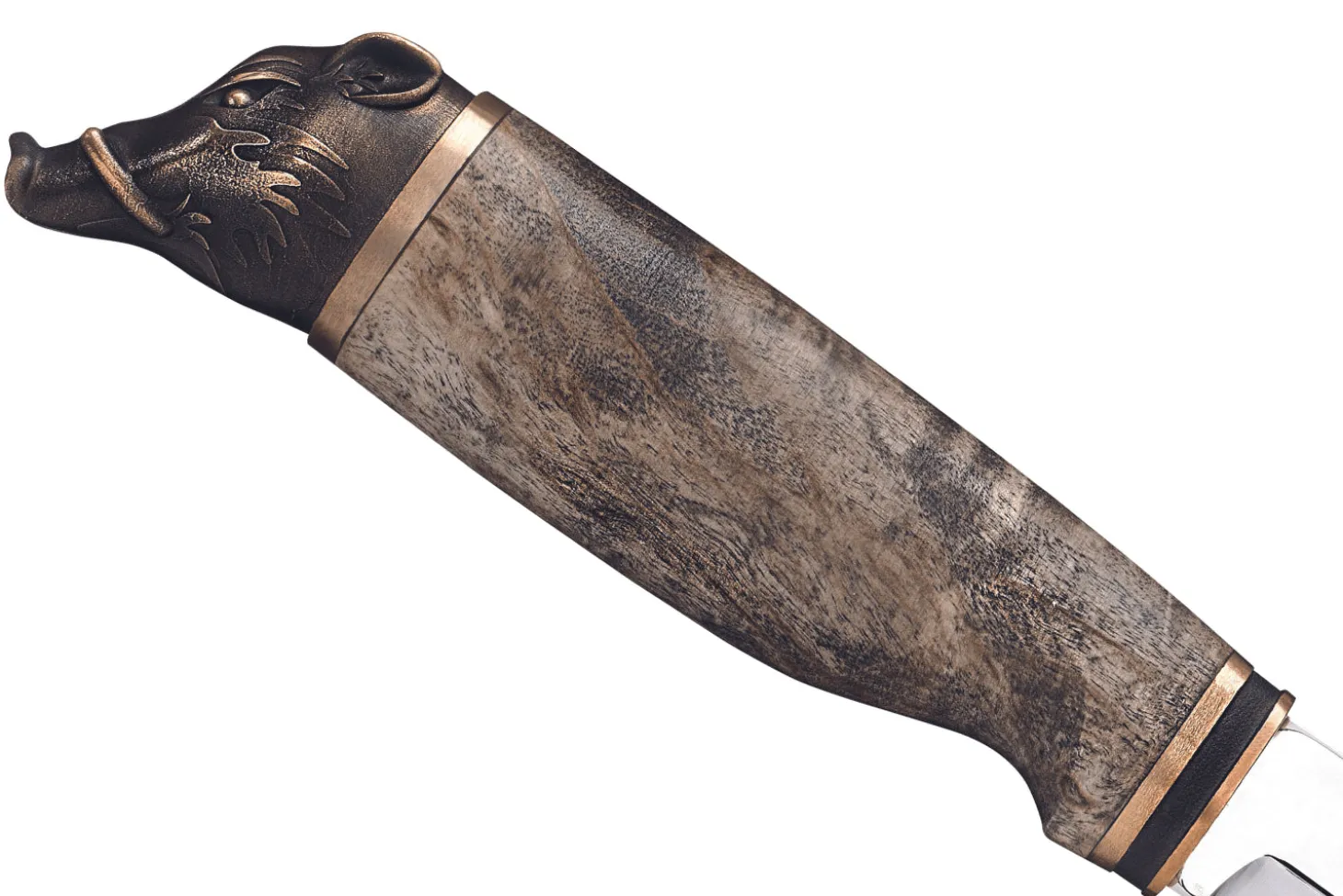 Couteau Marttiini Wild Boar 546013 lame carbone 11cm manche bouleau + étui/coffret cadeau