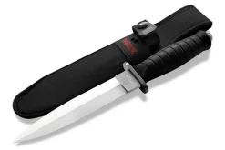 Couteau Maserin Diabolik 4950 lame 16cm manche en caoutchouc noir + étui en nylon