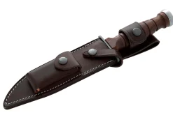 Couteau Maserin 3EME R.E.I. 6009 lame 18cm manche en bois + étui en cuir et pierre à aiguiser
