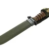 Couteau Maserin 2EME R.E.P. 6209 lame 17cm manche en cuir + étui kaki
