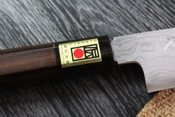 Couteau éminceur japonais artisanal haut de gamme Yoshikazu Ikeda damas Blue Steel 1 19cm
