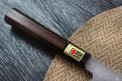 Couteau éminceur japonais artisanal haut de gamme Yoshikazu Ikeda damas Blue Steel 1 19cm