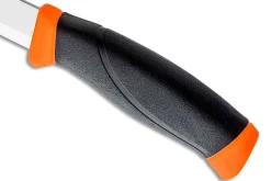 Couteau Mora Companion 11824 lame inox 10,4cm manche caoutchouc noir/orange + étui