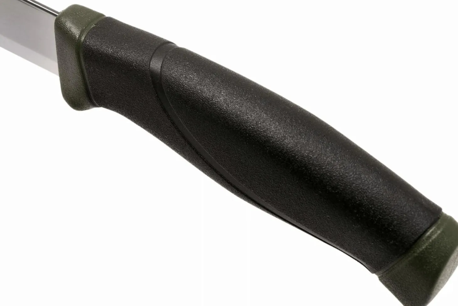Couteau Mora Companion MG 11863 lame carbone 10,4cm manche caoutchouc noir/kaki + étui