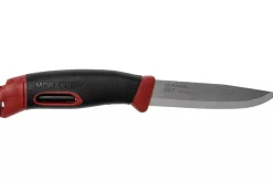 Couteau Mora Companion Spark 13571 lame inox 10,4cm manche caoutchouc bordeaux avec pierre à feu + étui