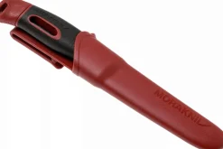 Couteau Mora Companion Spark 13571 lame inox 10,4cm manche caoutchouc bordeaux avec pierre à feu + étui
