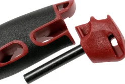 Couteau Mora Companion Spark 13571 lame inox 10,4cm manche caoutchouc bordeaux avec pierre à feu + étui