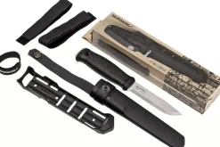 Couteau Mora Garberg Multi-Mount 12642 lame inox 10,9cm manche polyamide noir + étui