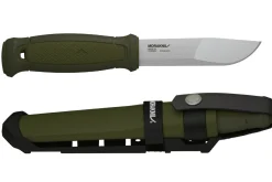 Couteau Mora Kansbol Multi-Mount 12645 lame inox 10,9cm manche caoutchouc vert + étui