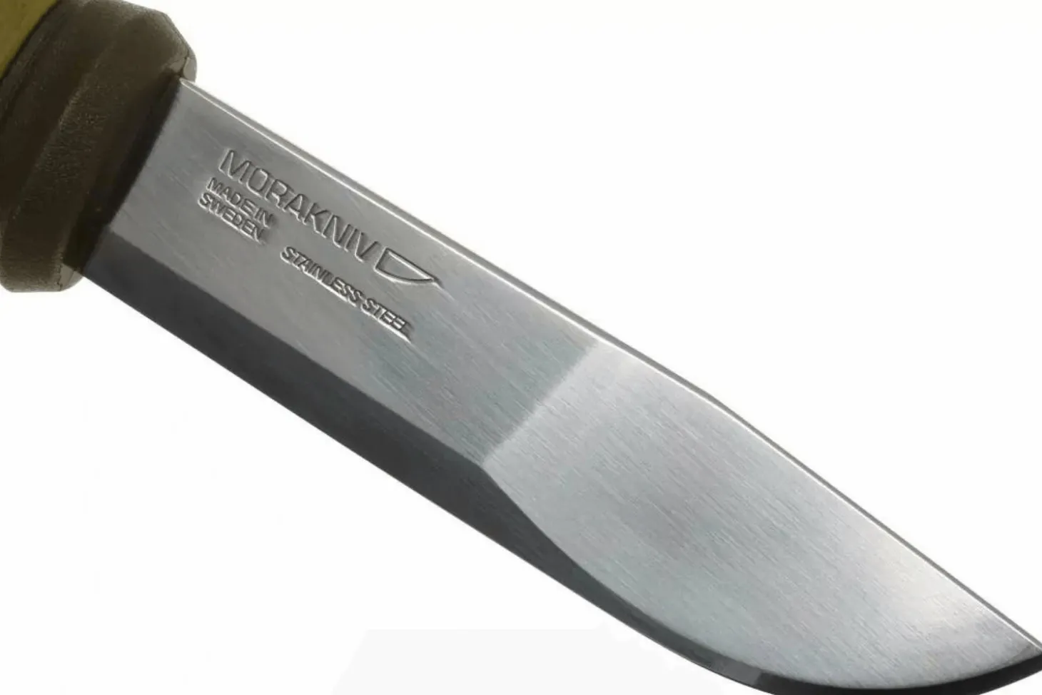Couteau Mora 2000 10629 lame inox 10,9cm manche caoutchouc vert + étui