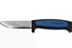 Couteau Mora Pro S 12242 lame inox 9,1cm manche caoutchouc bleu + étui