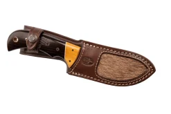 Couteau Muela Kudu 9278 série limitée lame 10cm manche en bois de granadillo et d'asteropeia + étui en cuir