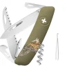 Couteau multifonction SWIZA D05 olive bécasse 12 fonctions 95mm