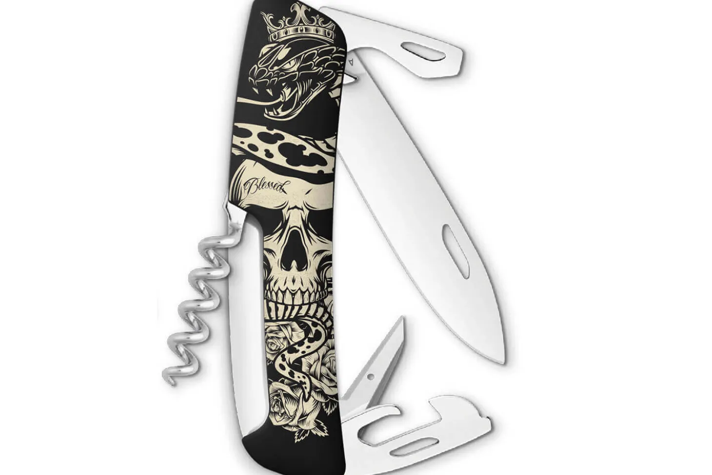Couteau multifonction SWIZA D03 Dia de los muertos 11 fonctions 95mm