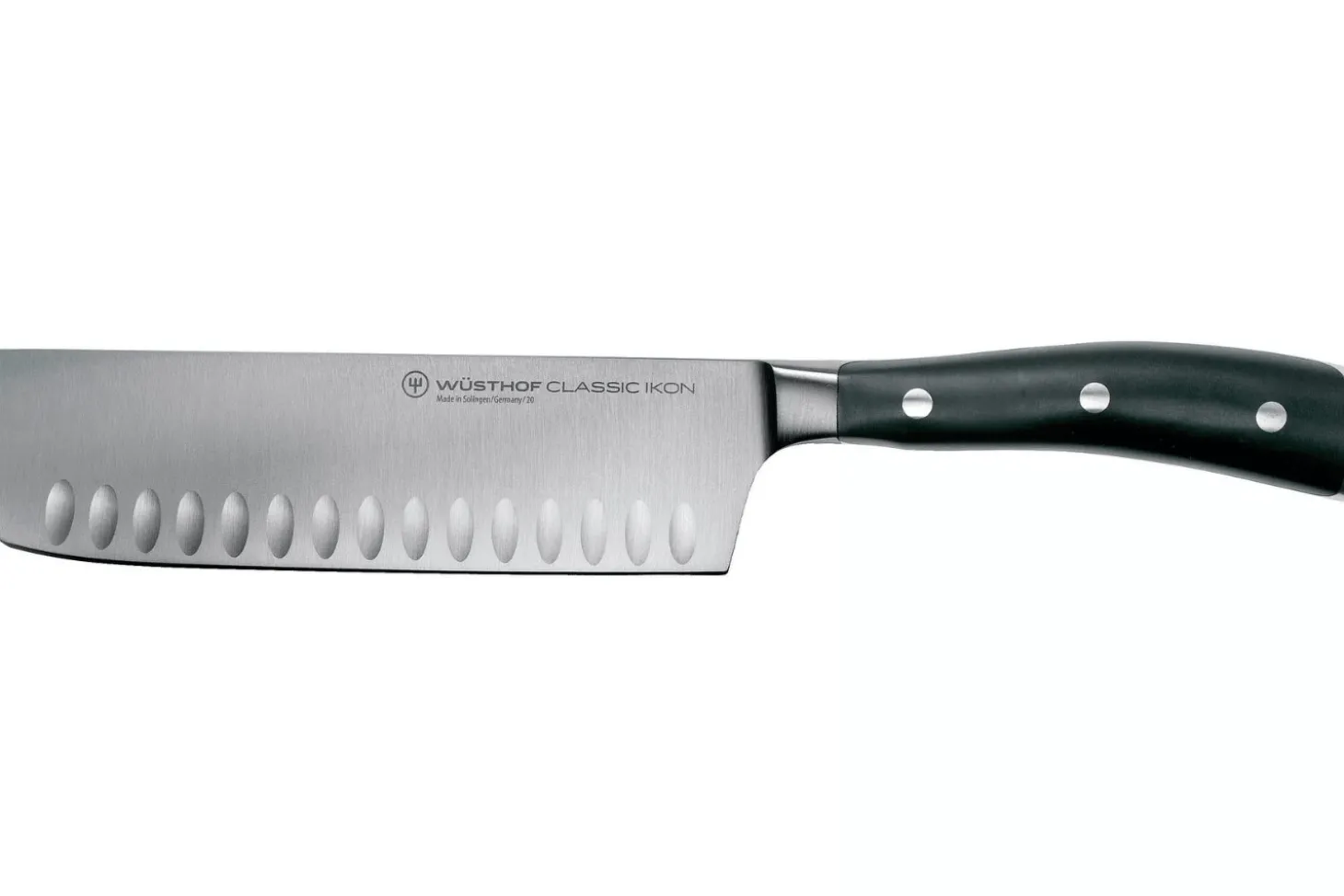 Couteau nakiri Classic Ikon Wüsthof forgé lame alvéolée 17cm