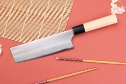 Couteau nakiri 16,5cm japonais artisanal Naoki Mazaki WS2 poli