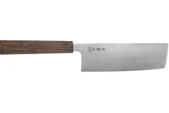 Couteau nakiri 16cm japonais artisnal Wusaki Hikari SLD manche bubinga