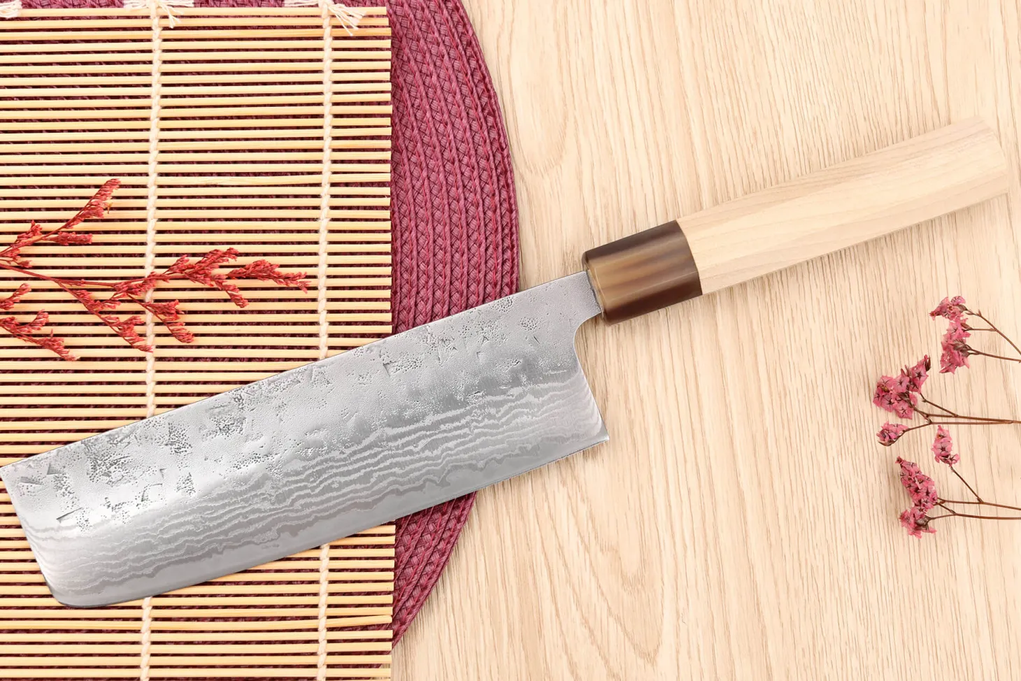 Couteau nakiri 16,5cm japonais artisanal Yuzo Haruto Damas