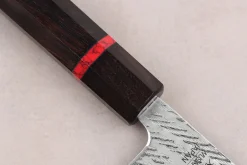 Couteau nakiri 16,5cm japonais artisanal Wusaki Nawame AUS10 damas