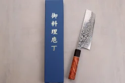 Couteau nakiri 16,5cm japonais artisanal Masashi Yamamoto SLD damas