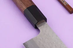 Couteau nakiri 16,5cm japonais artisanal Makoto Kurosaki VG7 Damas martelé