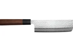 Couteau nakiri 16,5cm japonais artisanal Makoto Kurosaki VG7 Damas martelé
