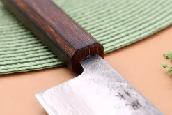 Couteau nakiri 16,5cm japonais artisanal Yuzo Enju Damas 440C