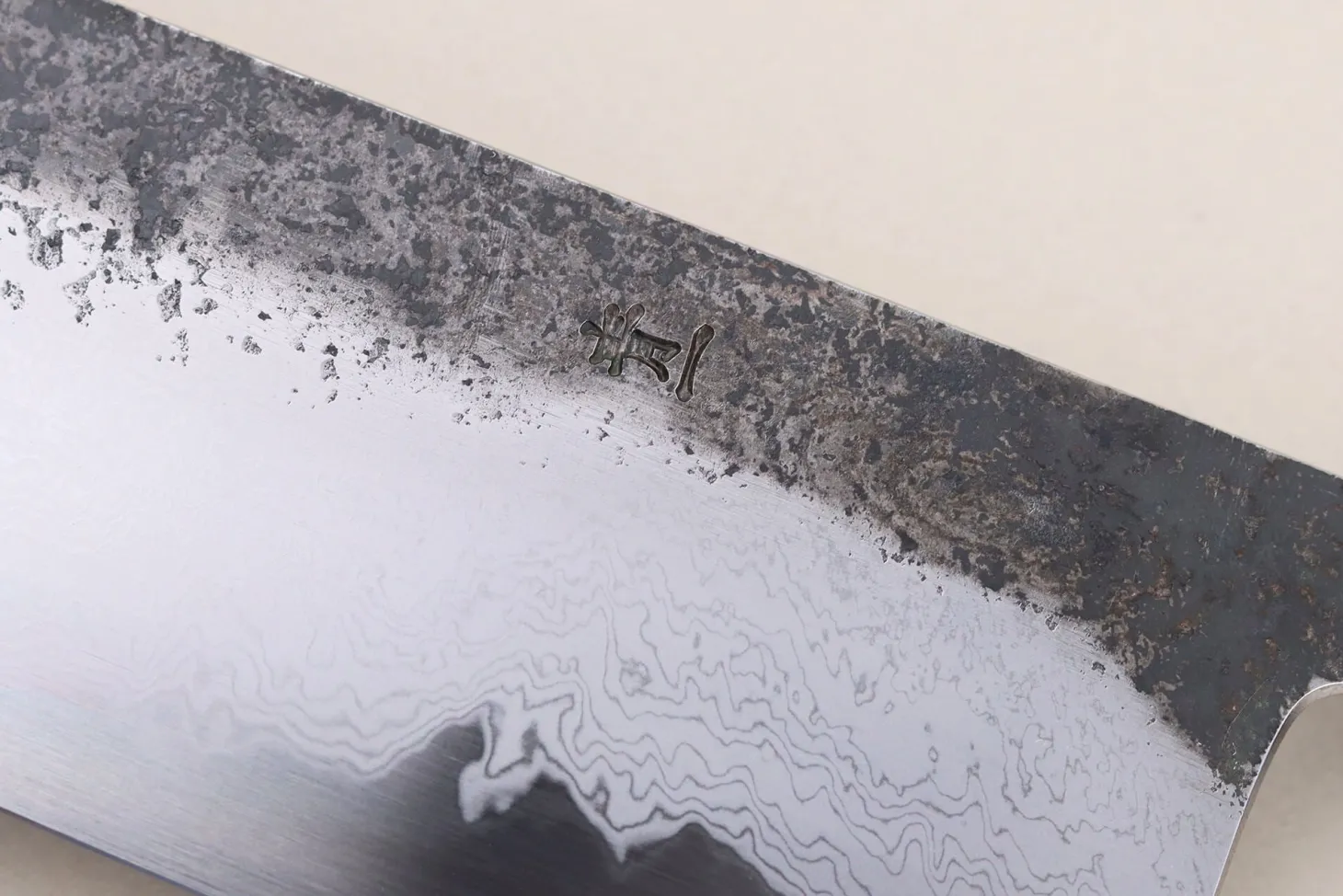 Couteau nakiri 16,5cm japonais artisanal Hado Sumi B1D manche en chêne
