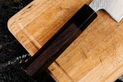 Couteau nakiri 16,5cm japonais artisanal Wusaki Kuronawa G3 damas