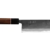 Couteau nakiri 16,5cm japonais artisanal Yuzo Black Nashiji