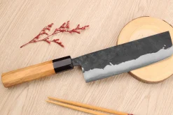 Couteau nakiri 16,5cm japonais artisanal Yoshimune par Kawamura Black WS2